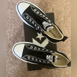 CONVERSE CTAS LOW OX CLASSIC BLACK SLIP WOMEN'S PLATFORM SNEAKERS 563456F NWT
